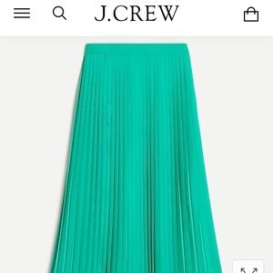 NWT J.Crew Pleated Midi Skirt